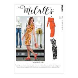 McCall's M8058 (Digital) | Misses' Knit Pullover Dresses | Front of Envelope