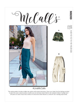 McCall's M8099 (Digital) | #LinaMcCalls - Misses' Shorts & Pants | Front of Envelope