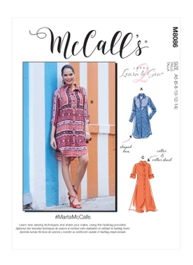 McCall's M8086 (Digital) | Misses' Dresses | Front of Envelope