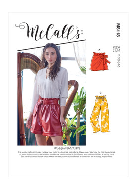 McCall's M8118 (Digital) | Misses' Shorts, Pants & Belt | Front of Envelope