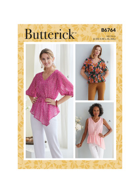 Butterick B6764 (Digital) | Misses' Tops | Front of Envelope