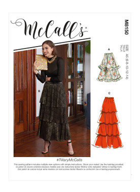 McCall's M8150 (Digital) | #TillaryMcCalls - Misses' Skirts | Front of Envelope
