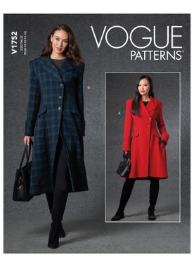 V1926 | Misses' Coat in Two Lengths with Collar Variations | Vogue Patterns