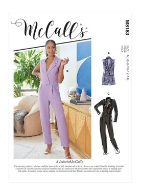 McCall's M8183 (Digital) | Misses' Jumpsuits | Front of Envelope