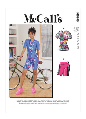 McCall's M8208 (Digital) | Misses' Tops & Shorts | Front of Envelope