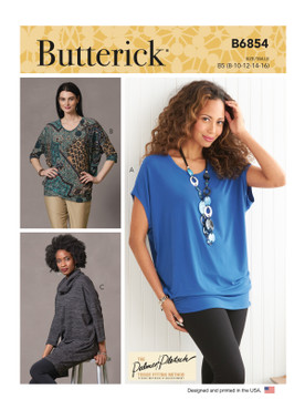 Butterick B6854 | Misses' Tops & Tunic | Front of Envelope