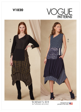 Vogue Patterns V1820 | Misses' Top and Skirt | Front of Envelope