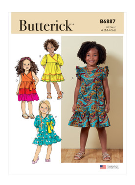 Butterick B6887 | Children's Dress | Front of Envelope