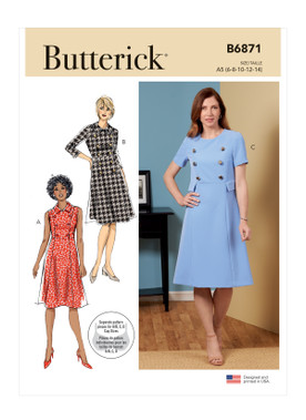 Butterick B6871 | Misses' Dress | Front of Envelope