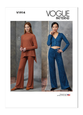 Vogue Patterns V1914 | Misses' Cardigan, Tunic and Pants | Front of Envelope