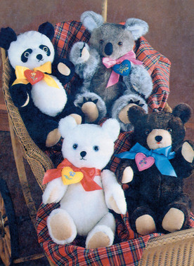 Simplicity 7452 Teddy Bear Family and Clothes Pattern, Holiday
