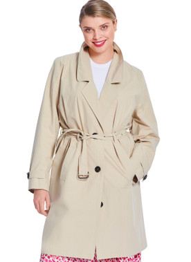 N6585, New Look Sewing Pattern Misses' Coat with Hood