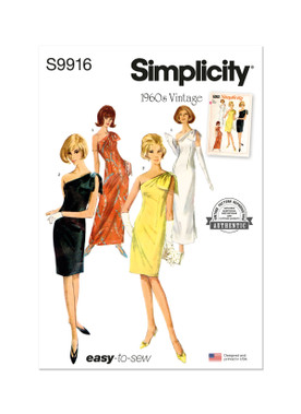 Vintage Pattern Warehouse, vintage sewing patterns, vintage fashion,  crafts, fashion - 1999 Simplicity #8984 Vintage Sewing Pattern, Misses'  Begotten Front Corset Style Halter Dress and Shawl Plus Size 12-18