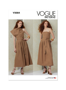 Vogue Patterns Misses' Dress with Belt and Overbodice (PDF)
