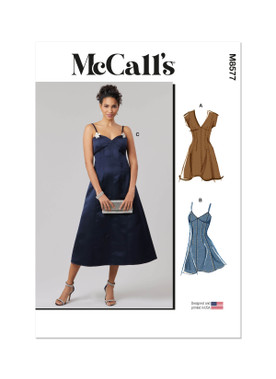 McCall's Sewing Pattern Misses' Dress with Sleeve and Length Variations (PDF)