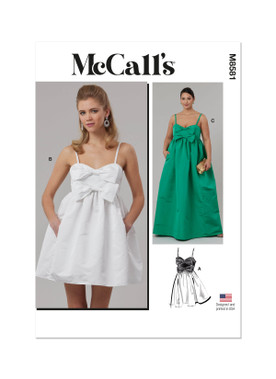 McCall's Sewing Pattern Misses' and Women's Dress in Two Lengths (PDF)