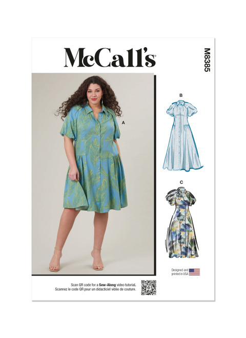 McCall's M8385 | Women's Shirtdress | Front of Envelope