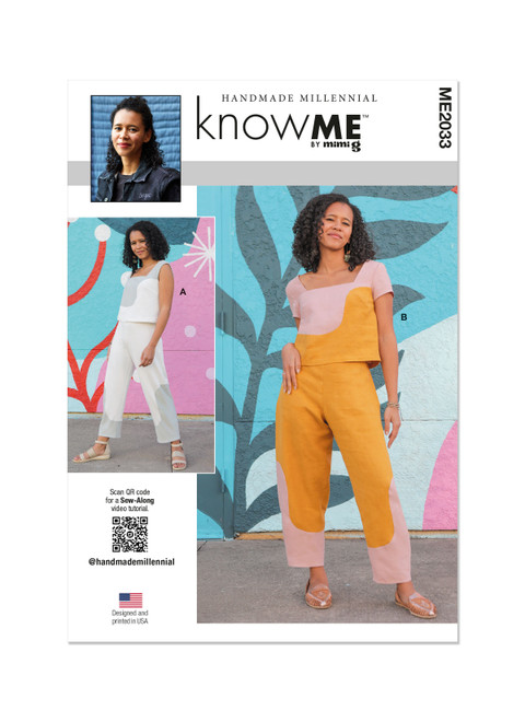 ME2033 | Misses' Crop Tops and Pants | Know Me Patterns