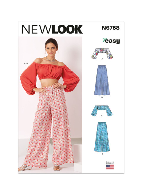 N6758 | Misses' Top and Pants | New Look