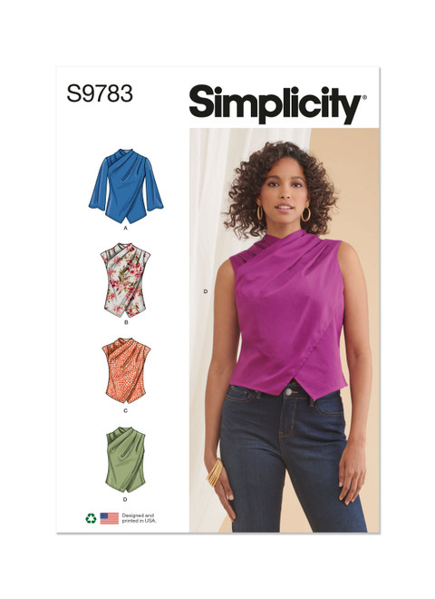 Simplicity S9783 | Misses' Tops | Front of Envelope