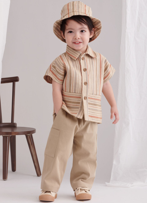 Simplicity S9798 | Toddlers' Top, Pants, Shorts and Hat in Three Sizes