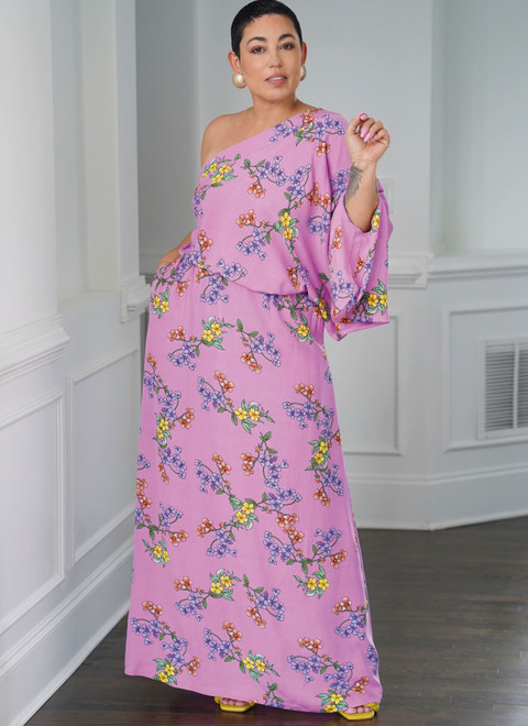Simplicity S9776 (PDF) | Misses' Caftan In Two Lengths by Mimi G Style