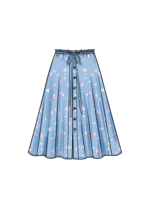 PDS9787 | Women's Skirt With Hemline Variations | Simplicity