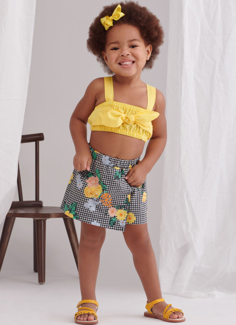 PDS9797 | Toddlers' Tops, Skort, Pants and Hat in Three
