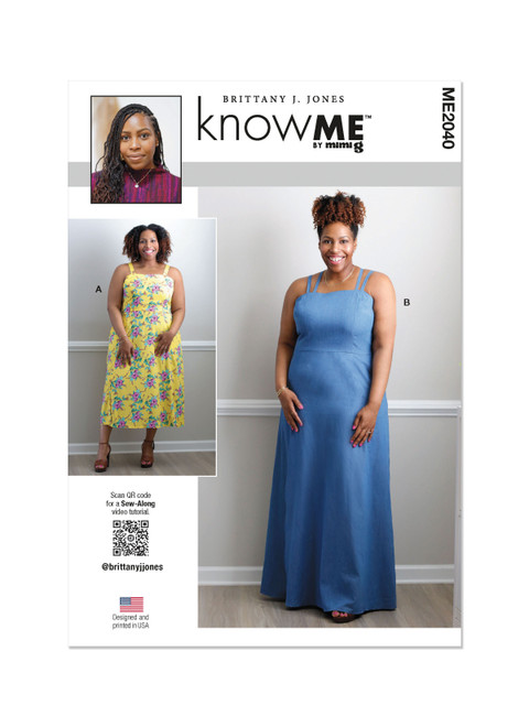 Know Me ME2040 | Misses' and Women's Dress in Two Lengths | Front of Envelope