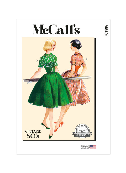 McCall's M8401 (PDF) | Misses' Dresses | Front of Envelope