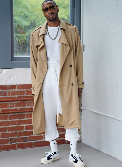 S9389 (PDF) | Simplicity Sewing Pattern Men's Trench Coat in Two