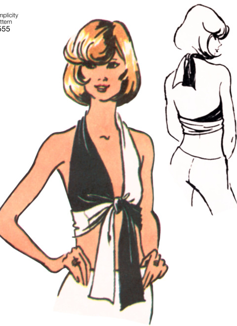 【COOR】 Strappy halter top / 追跡付 S5555 | Simplicity Sewing Pattern Misses' Vintage Jiffy Knit