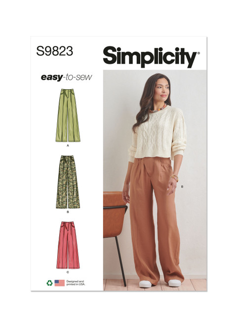 Simplicity 8378 Women's Knit Trousers with Two Leg Widths | Sewing Patterns  – My Sewing Box