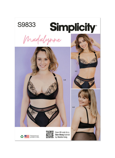 Simplicity Pattern 8437 Strapless Bra & Panties by Madalynne