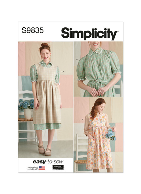 S9835 | Misses' Dress and Pinafore Apron In Two Lengths by Elaine