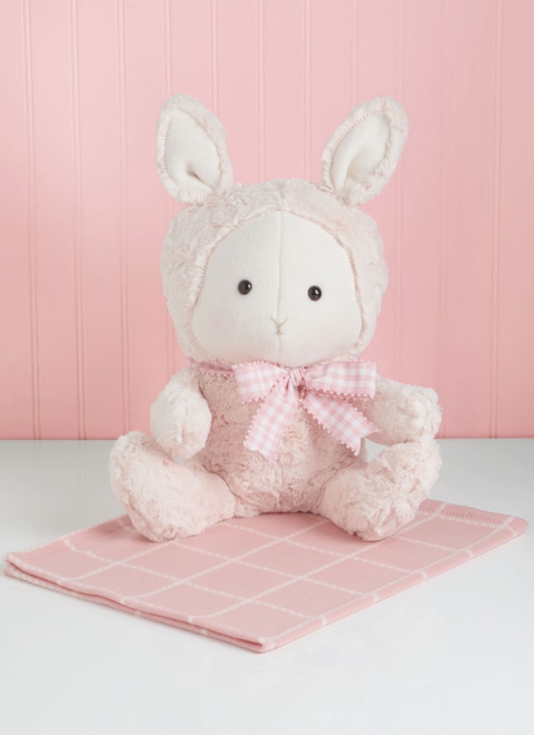 S9838 | Plush Animals and Blanket by Elaine Heigl Designs | Simplicity