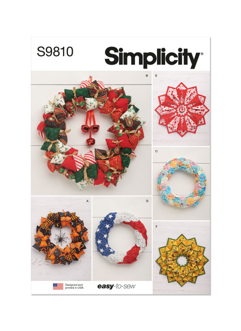 Simplicity S9810 | Seasonal Wreaths | Front of Envelope