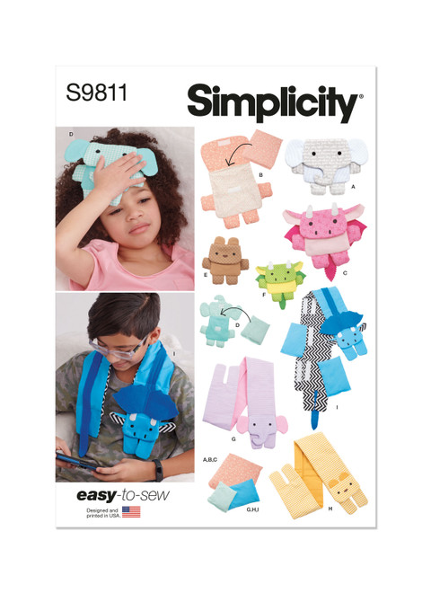 Simplicity S9811 | Children's Warm or Cool Packs and Covers | Front of Envelope