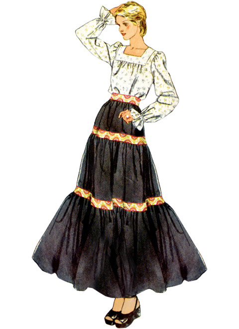 ビンテージ　スタイル画(BLOUSES etc12画セット) S9816 (PDF) | Misses' Blouse and Skirts | Simplicity