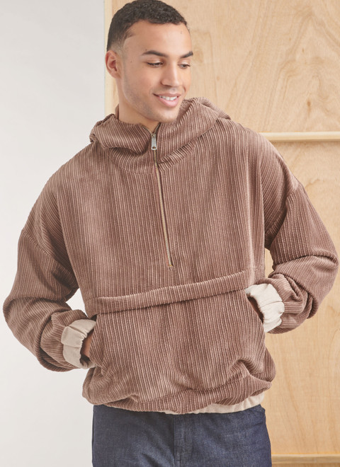 S9829 (PDF) | Men's Half Zip Hoodie | Simplicity S9829 (PDF) | Men's Half Zip Hoodie | Simplicity