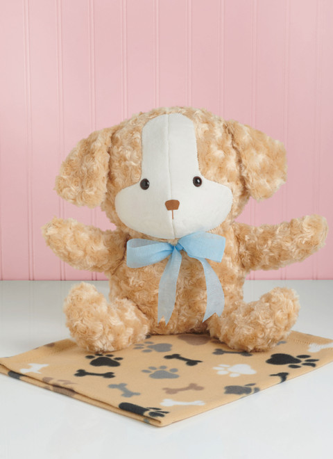 S9838 (PDF) | Plush Animals and Blanket by Elaine Heigl Designs