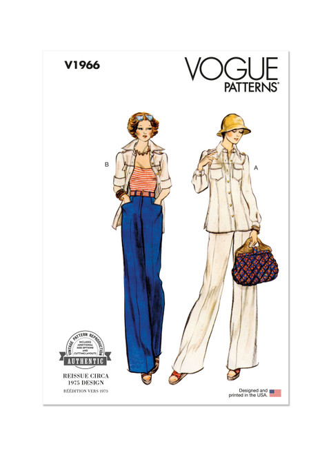 Vogue Patterns V1966 | Misses' Jacket and Pants | Front of Envelope