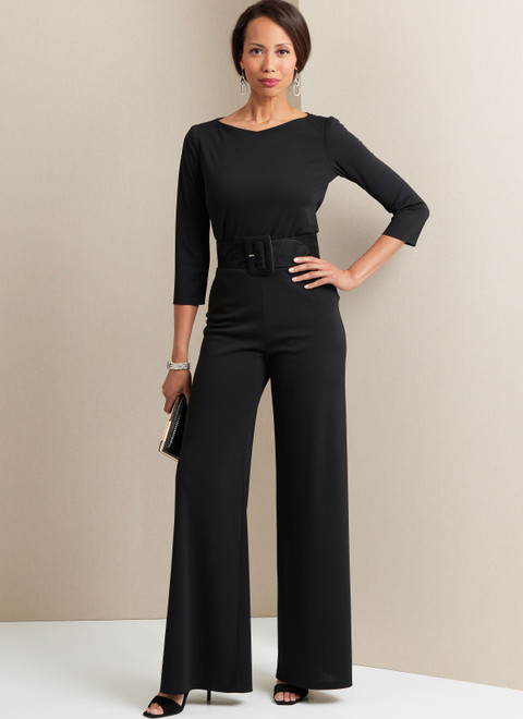 yページ B6966 | Misses' Knit Tops and Pants | Butterick