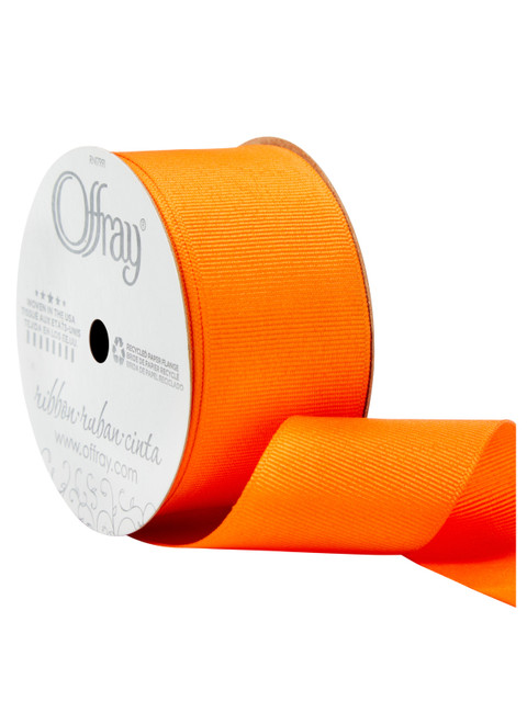Offray Grosgrain Ribbon Torrid Orange, 1-1/2" x 21ft