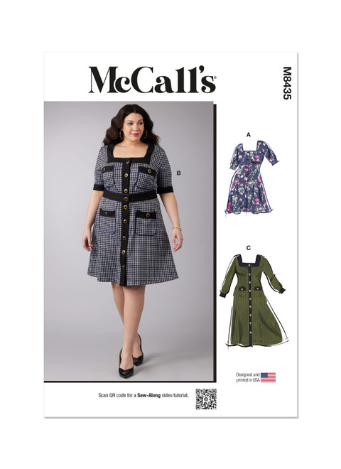 McCall's M8435 | Women's Knit Dresses | Front of Envelope