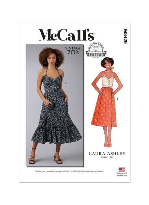 M8429 (PDF) | Misses' Top and Skirt by Laura Ashley | McCall's