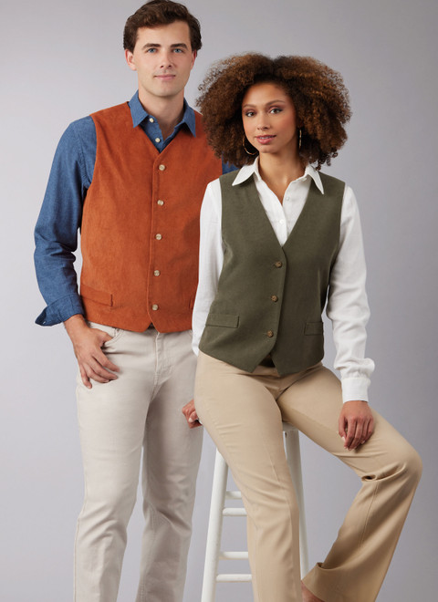 McCall's M8442 | Misses' and Men's Lined Vests