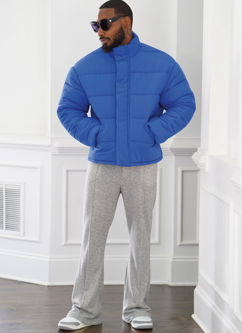 Buy Men's Blue Oversized Puffer Jacket Online at Bewakoof