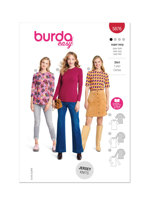 Burda Style BUR5876 | Burda Style Pattern 5876 Misses' Top | Front of Envelope