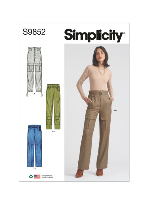 S9852 (PDF) | Misses' Pants and Belt | Simplicity